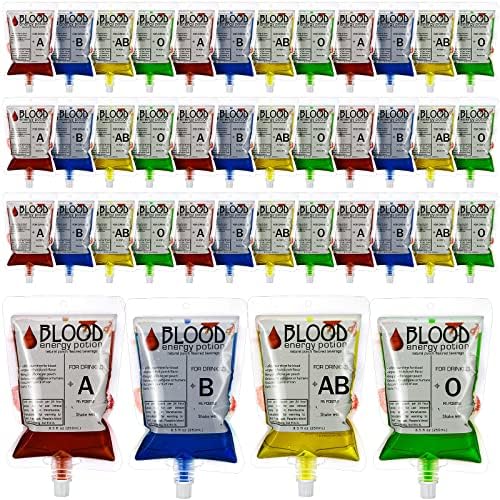 100 Pcs Halloween Blood Bags for Drinks Iv Bags Fake Blood Bags