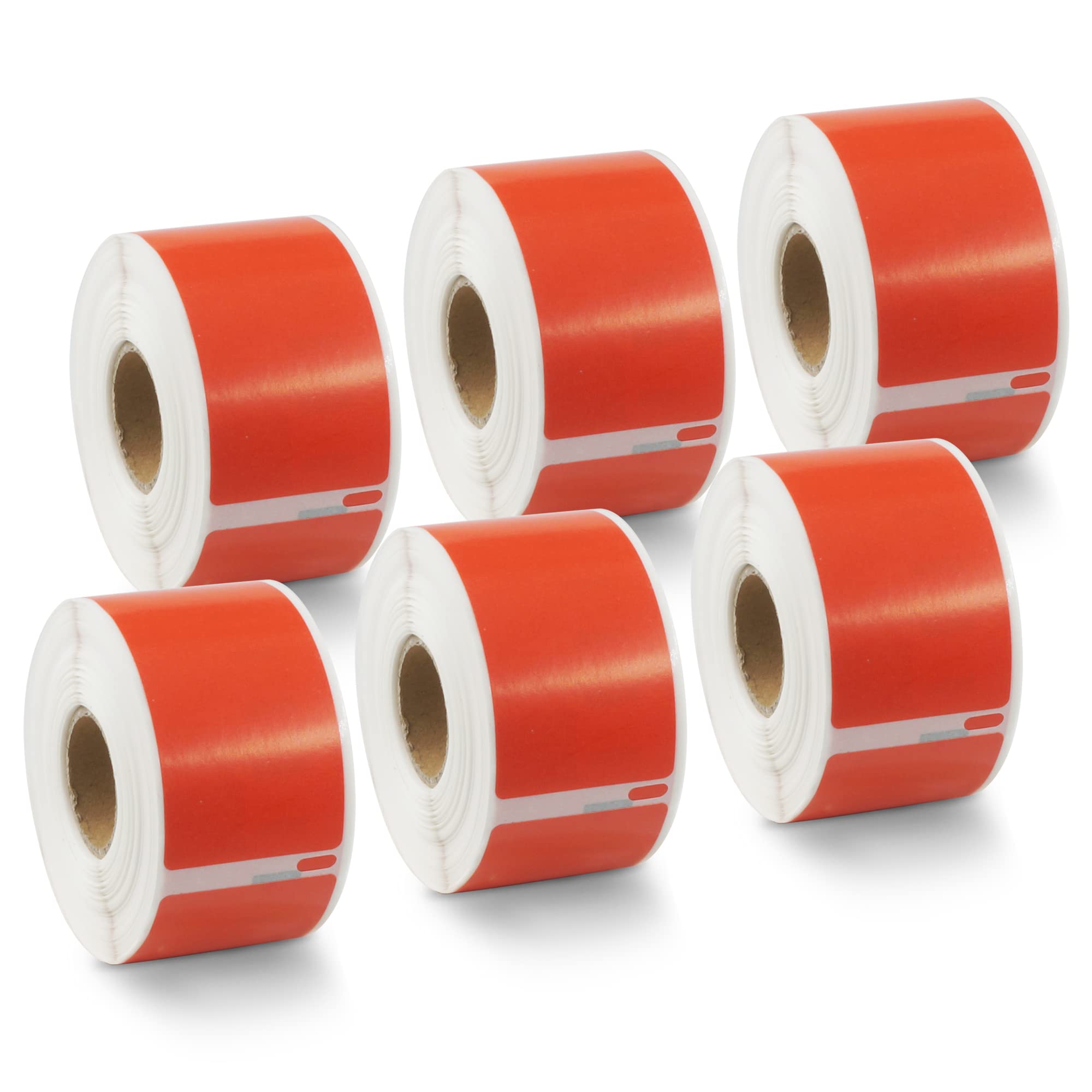 BETCKEY - 6 Rolls Red Large Address Labels Compatible with DYMO 99012(S0722400), 36mm x 89mm, 1560 Colored Labels Compatible with DYMO LabelWriter 450, 4XL, NOT Fit 550 or 5XL