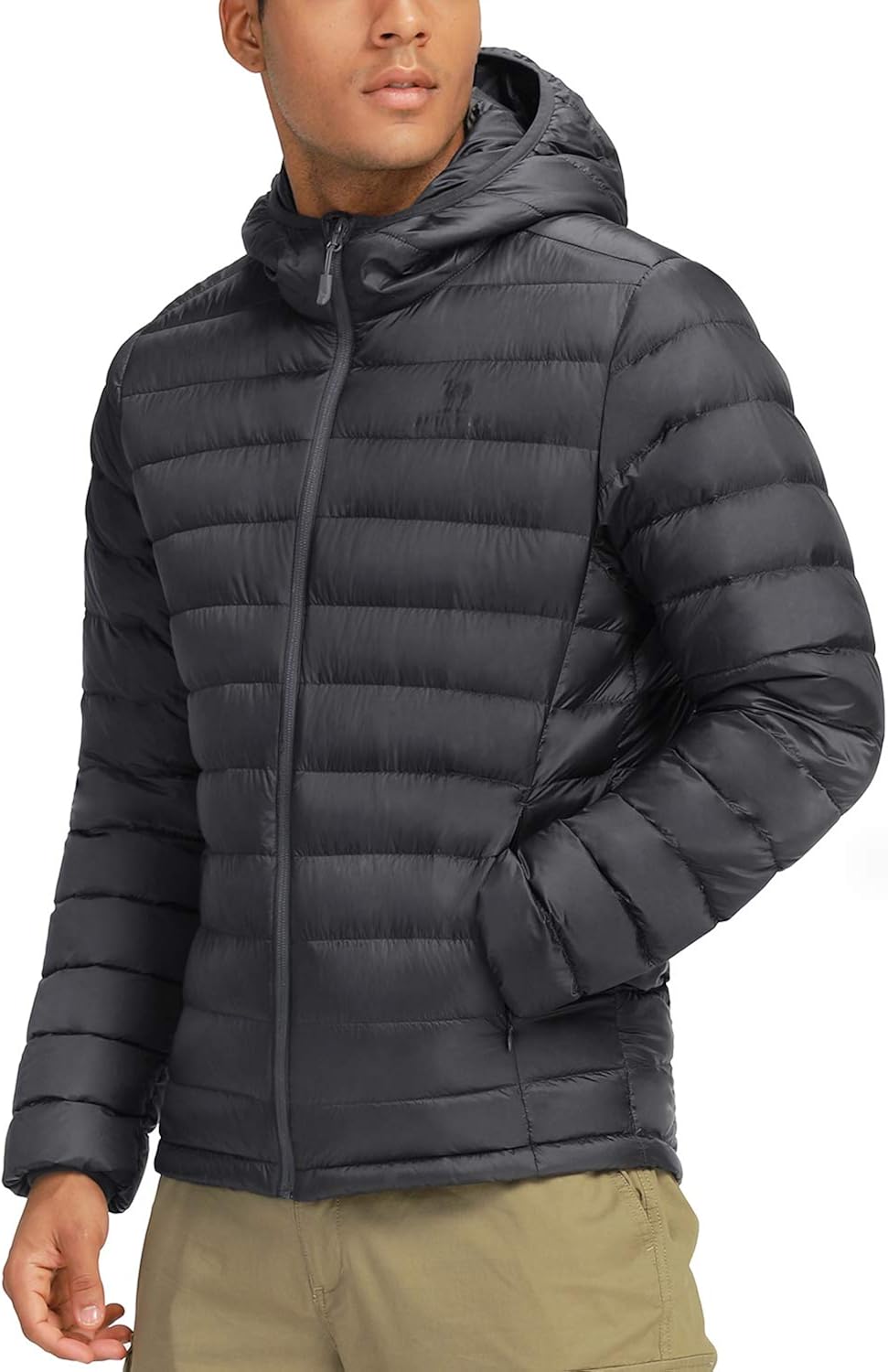 CAMEL CROWN Men's Packable Down Jacket Lightweight Insulated Hooded Winter Puffer Coat Water Resistant at  Men’s Clothing store