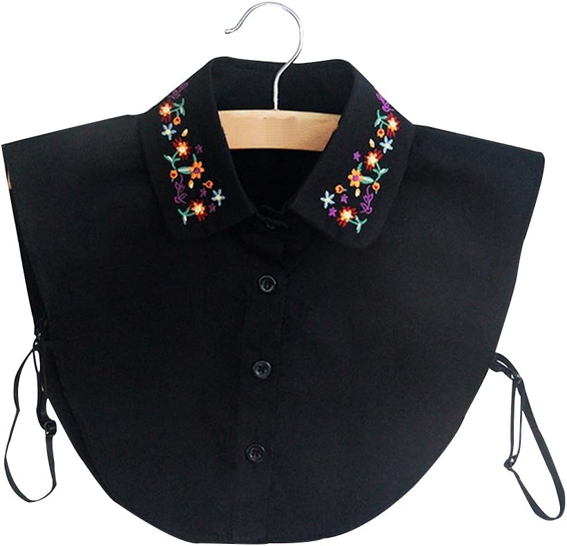 BeToper Detachable Shirt Collar Vintage Elegant Girls’s Women's Fake False Faux Collar Cuff Cotton Choker Half Shirt Blouse Detachable Necklace