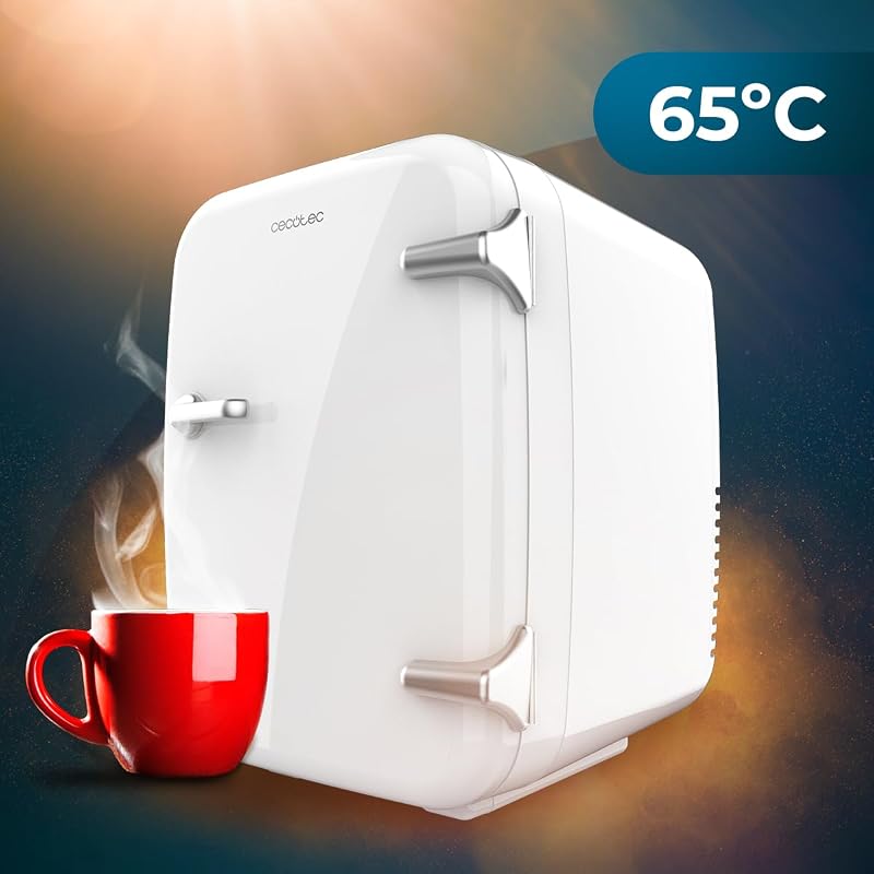 Mini Frigorifero Bolero MiniCooling 4L Habana White, 12V-220V, Compatibile con auto e roulotte, Funzione di raffreddamento e riscaldamento, Intervallo di temperatura 5-65°C, Trasporto facile