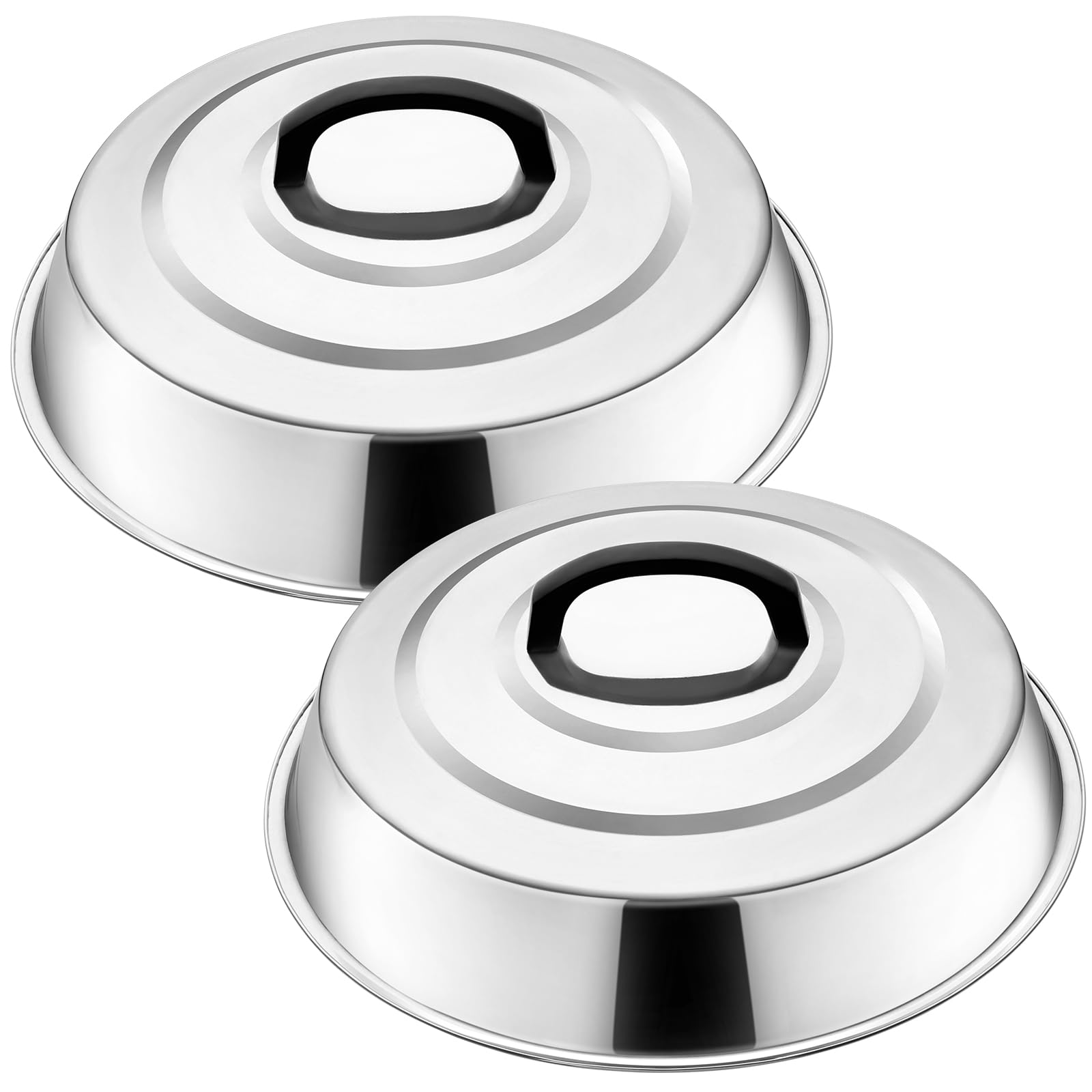Photo 1 of Round Basting Cover - 2 Pieces, 12.2 Inch Metal Steamer Dome Grill Accessories for Blackstone, Cheese Melting Dome for Griddle Cooking & Steaming, Good for Outdoor & Indoor