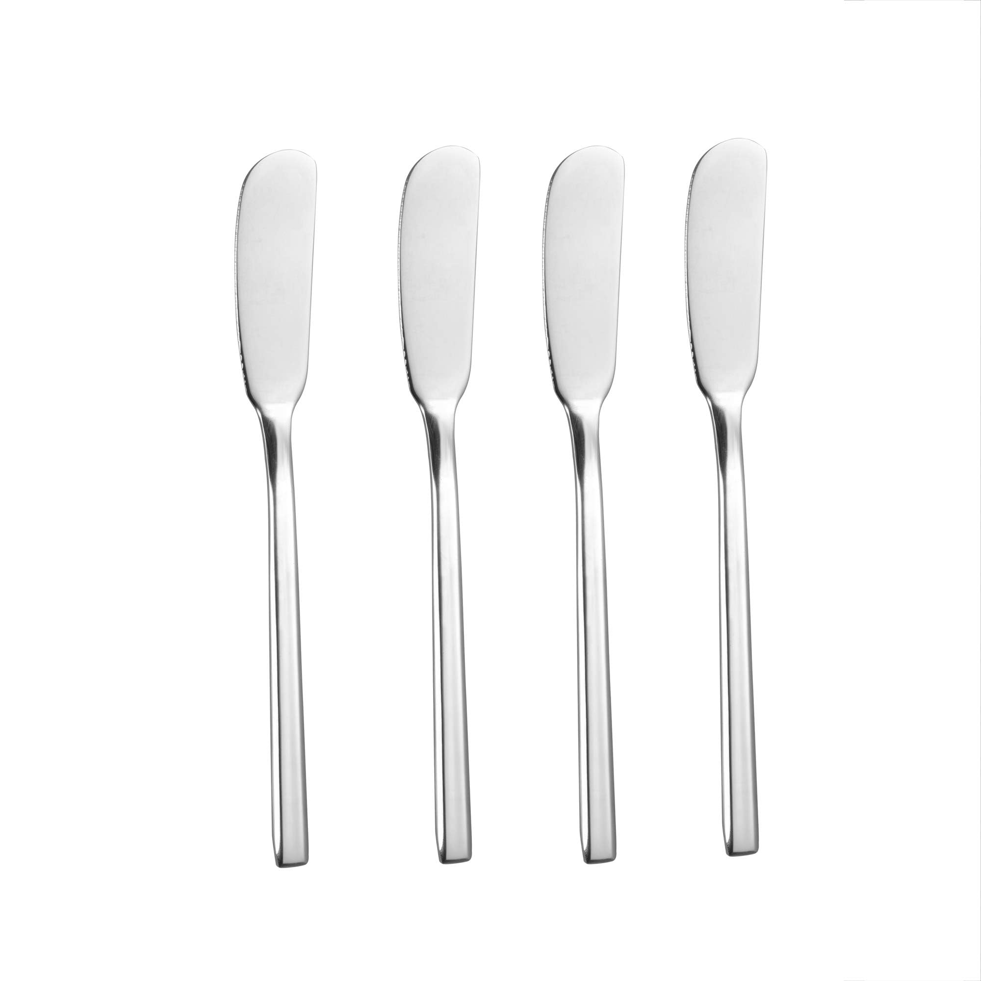 IMEEA Butter Knife Spreaders Stainless Steel with 16.5cm for Ice Cream Cheese Cake Home Kitchen Breakfast Set of 4