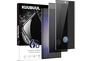 KUUBUUL Privacy Screen Protector for Samsung S23 Ultra, [2 Pack] Anti Spy Tempered Glass for Samsung Galaxy S23 Ultra [Suppor