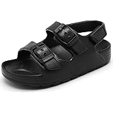 INMINPIN Toddler Boys Girls Buckle Sandals Comfort Open Toe Sandal with Adjustable Back Strap