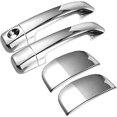 VekAuto Car Door Handle Cover Kit Compatible for Toyota Tundra 2007-2018, Durable Plastic Silver Tone