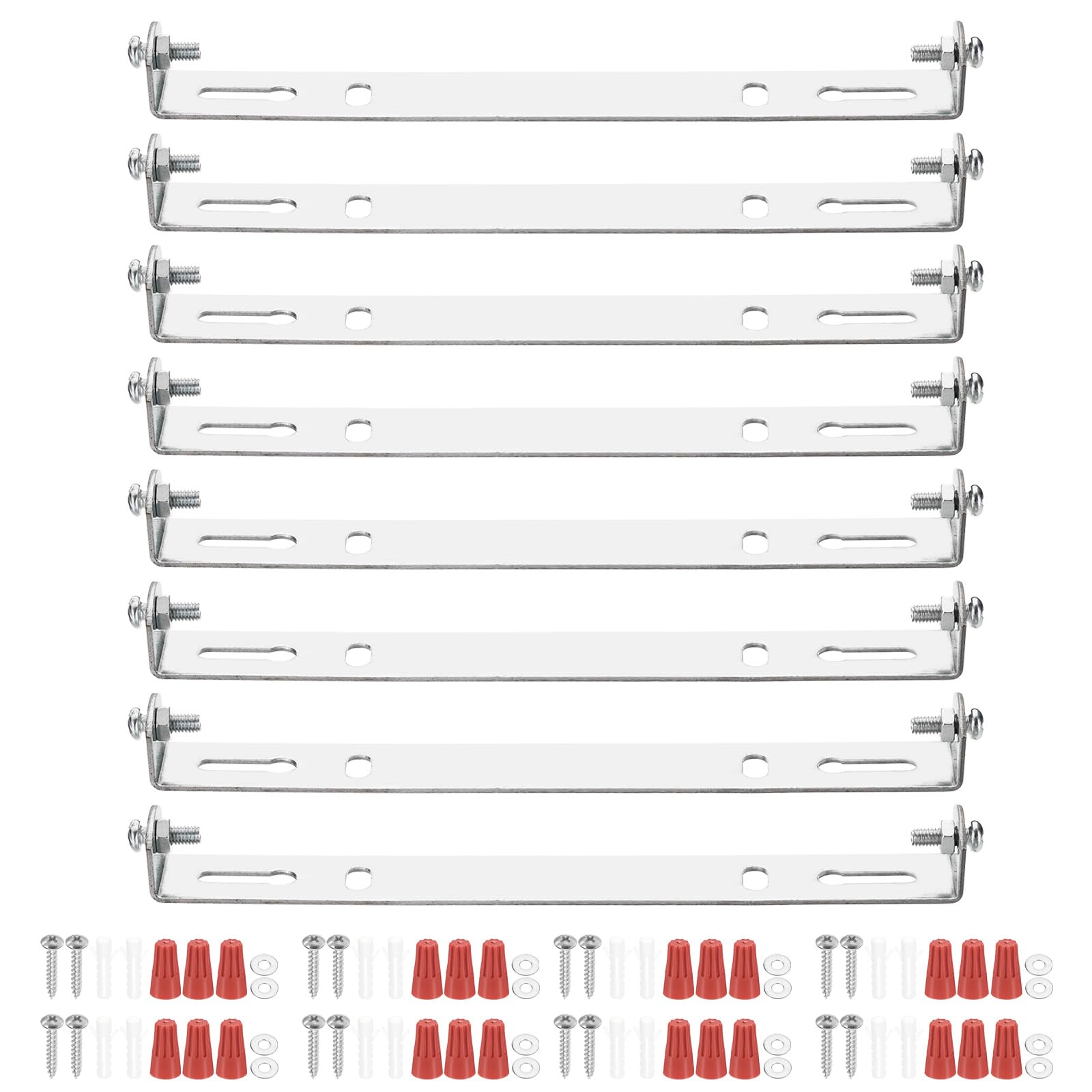 PATIKIL 145mm (5.71") Universal Light Fixture Mounting Bracket Kit, 8 Set Light Crossbar Ceiling Light Plate with Screw for Wall Light Ceiling Light Pendant Chandelier