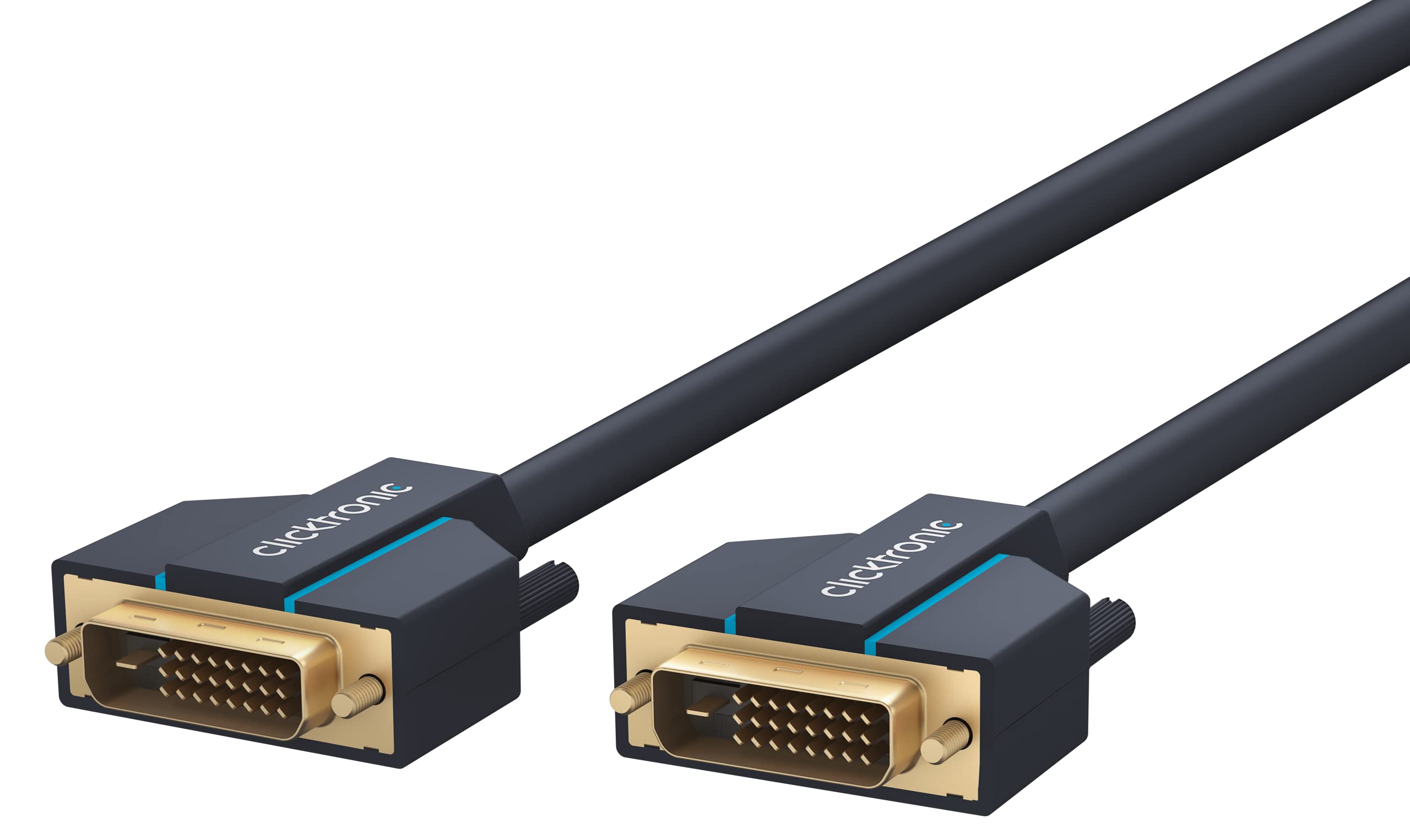 Clicktronic 70333 Casual DVI-D Connection Cable, 3m Length