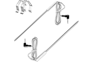 QFIRE Replacement Meat Probe Compatible with Nexgrill Oakford Wood Pellet Grill/Expert Grill Commodore Pellet Grill and Smoker,2-Pack