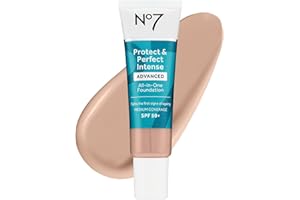 No7 Protect & Perfect Advanced All in One Foundation - Cool Vanilla - Age Defying Foundation Makeup with SPF 50 - Makeup Base Cream Helps to Reduces Redness & Blurs Visible Pores (30ml)
