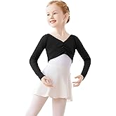 Avrigirl Kids Girls Ballet Wrap Tops Long Sleeve Crop Dance Sweaters for Leotards