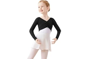 Avrigirl Kids Girls Ballet Wrap Tops Long Sleeve Crop Dance Sweaters for Leotards