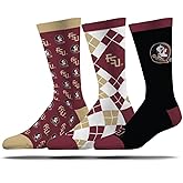 Strideline Mens NCAA Dress Socks- The Executive 3 Pack-One Size Fits Most
