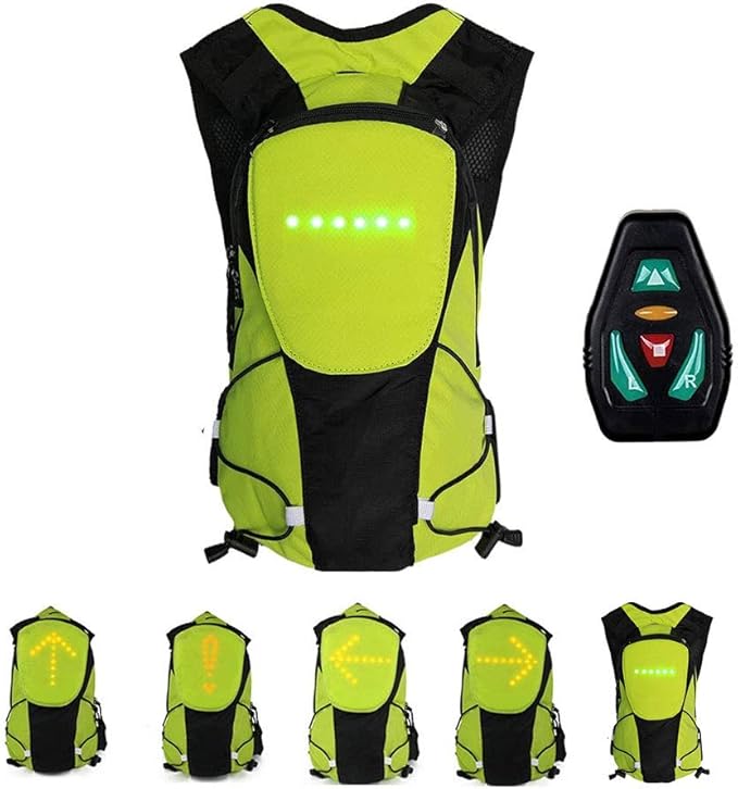 ZTGHS Cycling Backpack with Led Lights, High Visible Water Resistant