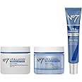 No7 Lift & Luminate Triple Action Skincare Set - Broad Spectrum Anti Aging Day Cream SPF 30 + Vitamin C Wrinkle Serum + Collagen Peptide Brightening Night Cream (3 Piece Kit)