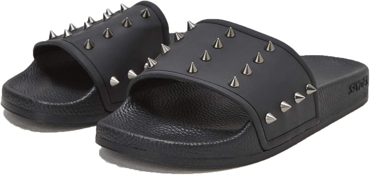 mens black sliders