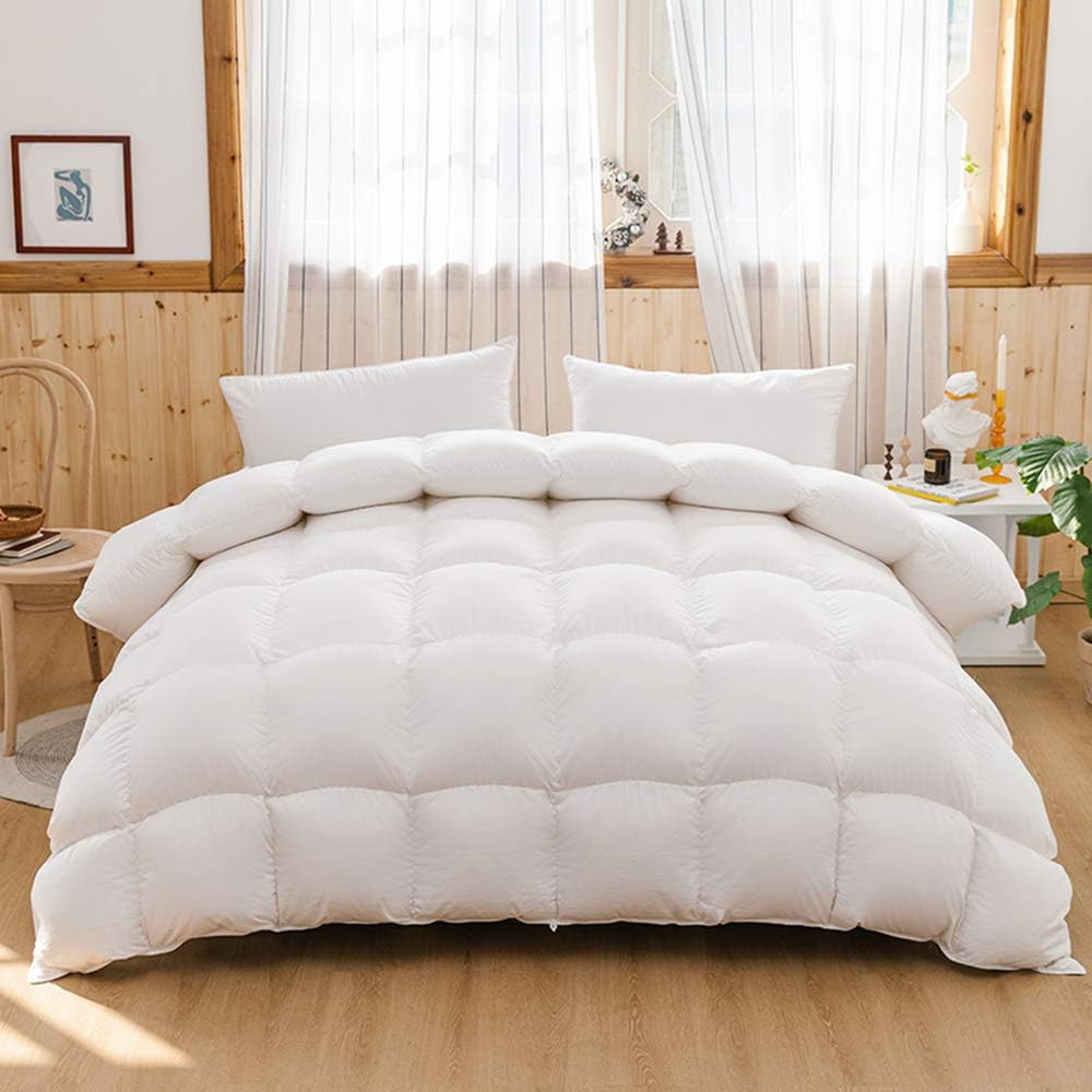 White Goose Down Duvet Luxurious Goose Feather Quilt Premium Bed Duvet