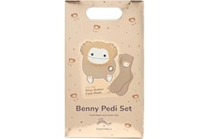 TONYMOLY x Squishmallows Benny Pedi Set - Shea Butter Foot Mask with Cozy Benny Socks - Ultimate Foot Pampering Kit
