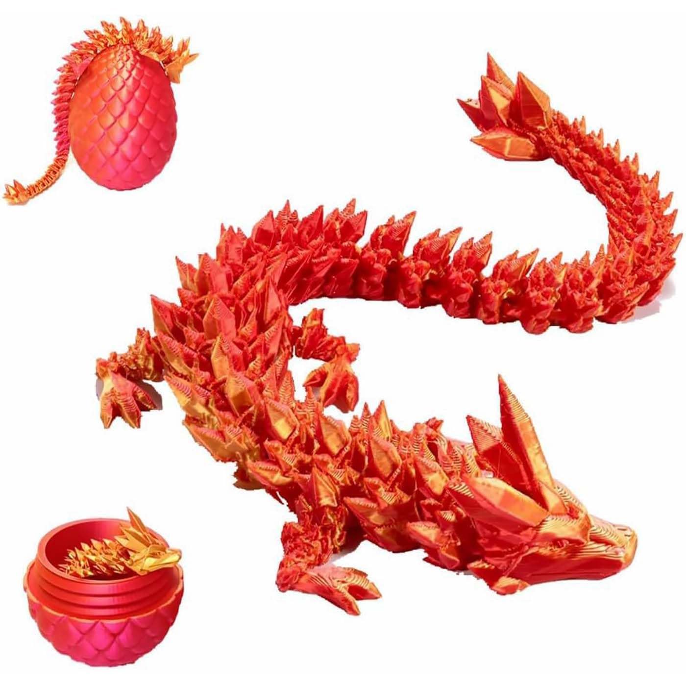 Photo 1 of 3D Printed Dragon Egg, Mystery Crystal Fidget Toy, Articulated Dragon With Flexible Joints, Home Decor Executive Desk Toy, Autism/ADHD Easter Gifts
