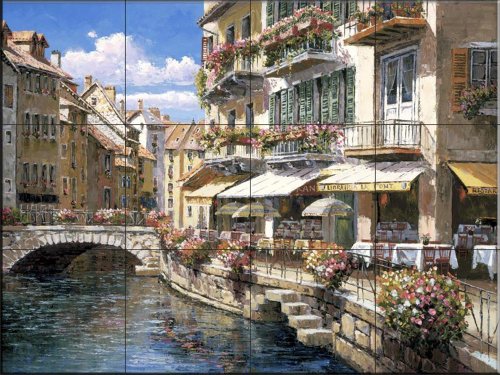 Fresque murale en carrelage – Bridgewalk Annecy – par Sam Park/Soho Editions – Cuisine crédence/Salle de bains douche