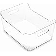 BINO Plastic Storage Basket, Large | Multi-Use Storage Basket | Rectangular Cabinet Organizer | Baskets for Organizing with Handles | Home & Office Organization & Container Storage