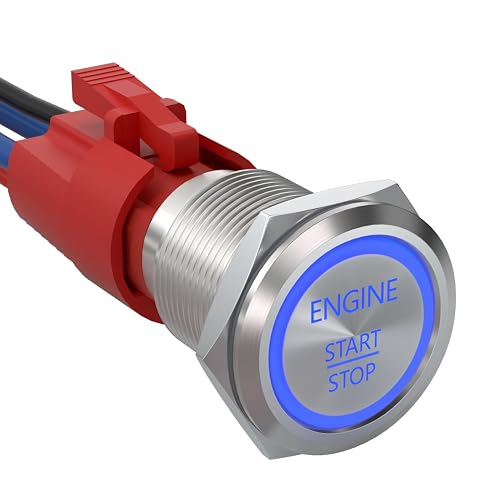 Shield Instant Engine Start APIELE Push Start Ignition Switch, Off-(ON) Instant Engine Start Push ...