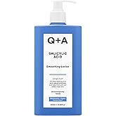 Q+A Salicylic Acid Smoothing Body Lotion (250ml), Body Moizturiser with Watermelon & Agave Scent, Body Butter Alternative, Smooths Rough Bumpy Skin, Clears Blemishes & Uneven Texture