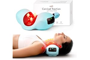 USUIELIGHT USUIE Red Light Therapy Neck Traction Pillow, Neck Stretcher for Neck Pain Relief, Cervical Traction Device for Tension Headache and Neck Hump Corrector