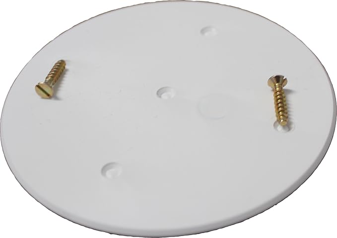10 Stück F-tronic Schraubdeckel rund weiß 91mm Durchmesser für Abzweigdose / Verteiler