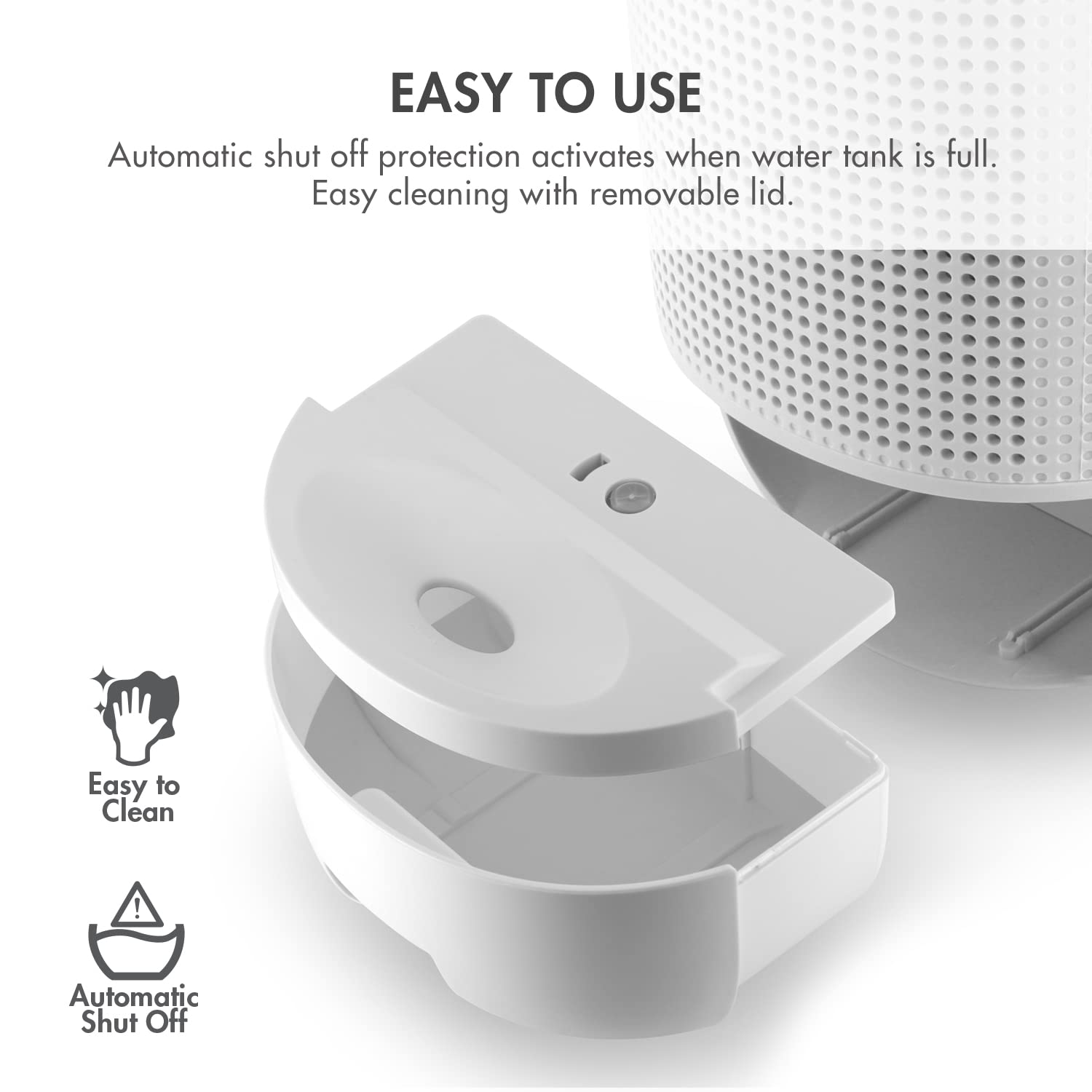 Tenergy Sorbi 1000ml Air Dehumidifier w/Purifying Function, True HEPA Filter, Auto Shutoff, Touch Control Adjustable Air Speed, Ultra-Quiet, Ideal for Closets & Bathrooms