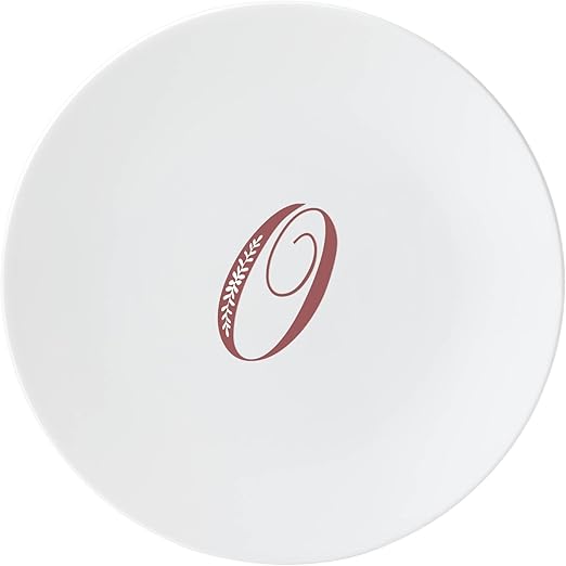 Amazon Com Lenox Merlot Script O Accent Plate Letter O Kitchen