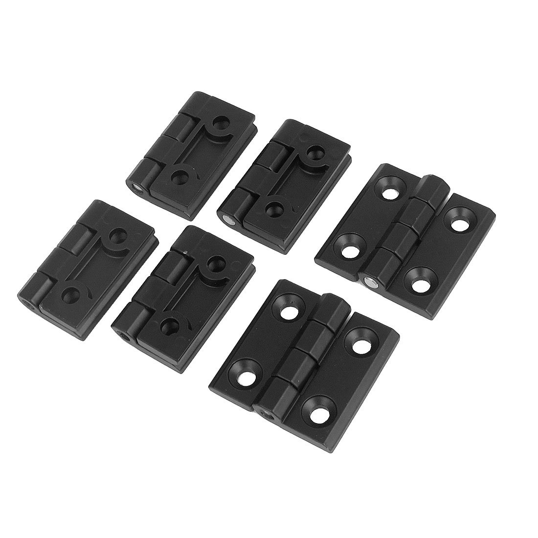 Sourcingmap Cabinet Door 50mm x 50mm Aluminium Ball Bearing Hinge Black 6pcs