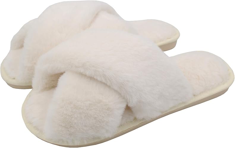 fluffy slippers amazon