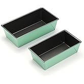 Monfish Bread loaf pan, loaf pans for oven home baking Bread mold 2lb loaf tin 10.5 x 6 x 3 inches Aluminized Steel Non Stick Coating For Home Baking 9x5 bread 2pcs