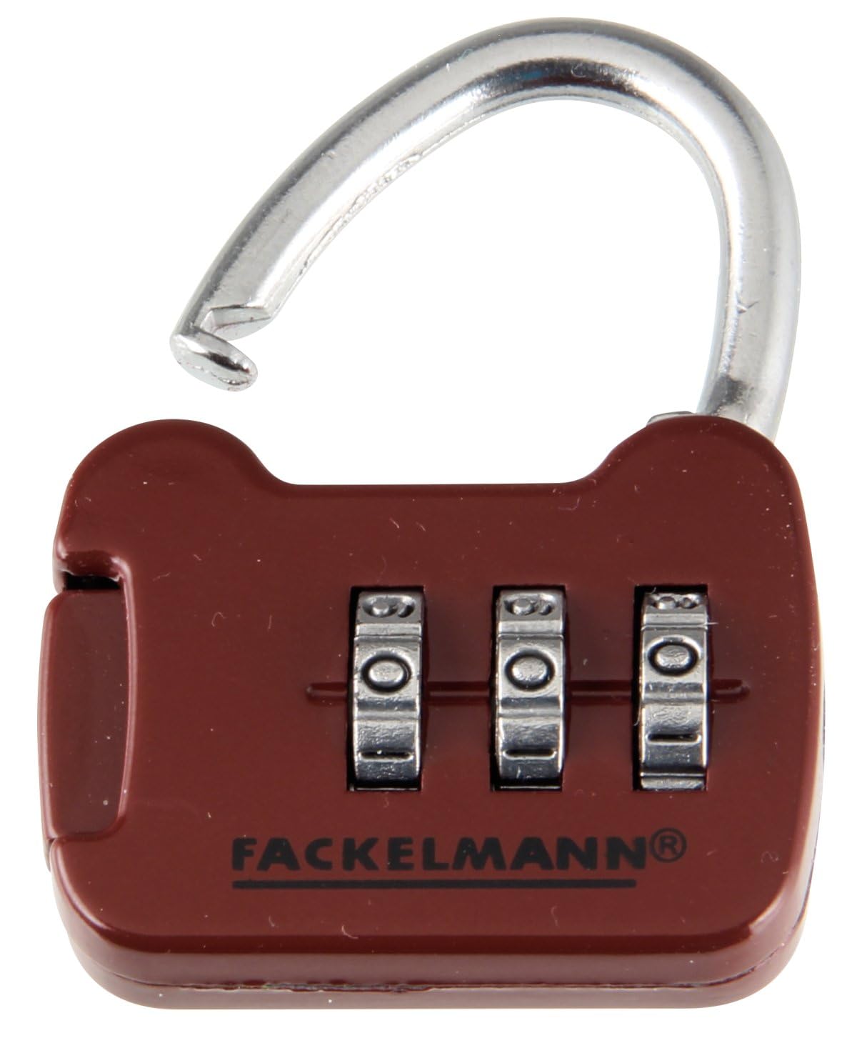 Fackelmann 60232 2 x 1-Inch Metal Baggage Combination Lock - Red/Silver