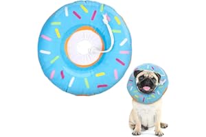 CHNGNA Cat Cone Collar Soft,Cat Recovery Collar,Cat Cone After Surgery,Cat Neck Pillow,Cat Cones to Stop Licking,Cute Cat Donut Collar Soft Cat Cone,Elizabethan Collar for Kitten Puppy (Blue)