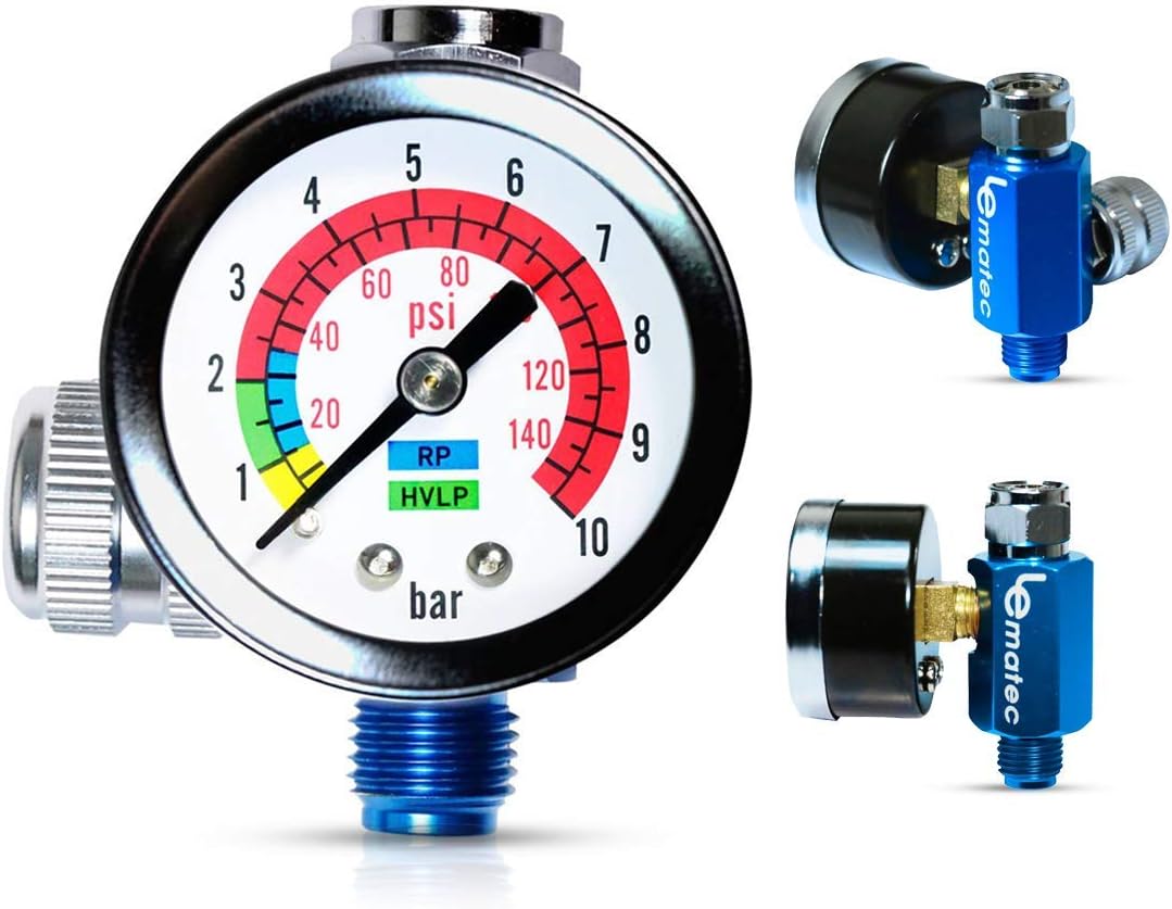 Le Lematec Air Flow Regulator, Air Compressor Regulator with Gauge