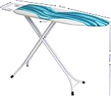 Mabel Home Adjustable 4-Leg Ironing Board with Extra Cover Blue Pattern view 4