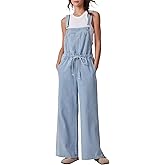 Kedera Women's Oversized Denim Jumpsuit Wide Leg Overalls Buckle Up Loose Fit Baggy Overalls Y2K Streetwear