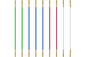 MKBKLLJY 8PCS Turntable Phonograph Lead Wires Stereo Cartridge Headshell Cable Double Ended Round Tube End 1007 26AWG 8cm/3.1