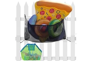KATIKIES Heavy Duty Pool Storage Bag Kit, Floating Mesh Organizer for Pool Toys, Noodles, Floats and Swim Gear, Outdoor Storage