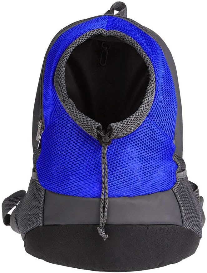NHSUNRAYPet Backpack Carrier for Small Dog Cat Puppy(8lb Max) On-the-Go Travel Pet Front Back bag Breathable Soft Mesh Pup Pack 42 * 38 * 20cm1 (Blue)