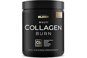 TERRA ELMNT Super Collagen Burn - Chocolate Collagen Powder for Women Weight Management & Beauty w. Probiotics, ACV, KSM66, Green Tea, VIT C, Hyaluronic A, Biotin - Ultra Pure Multi Collagen Protein Supplement
