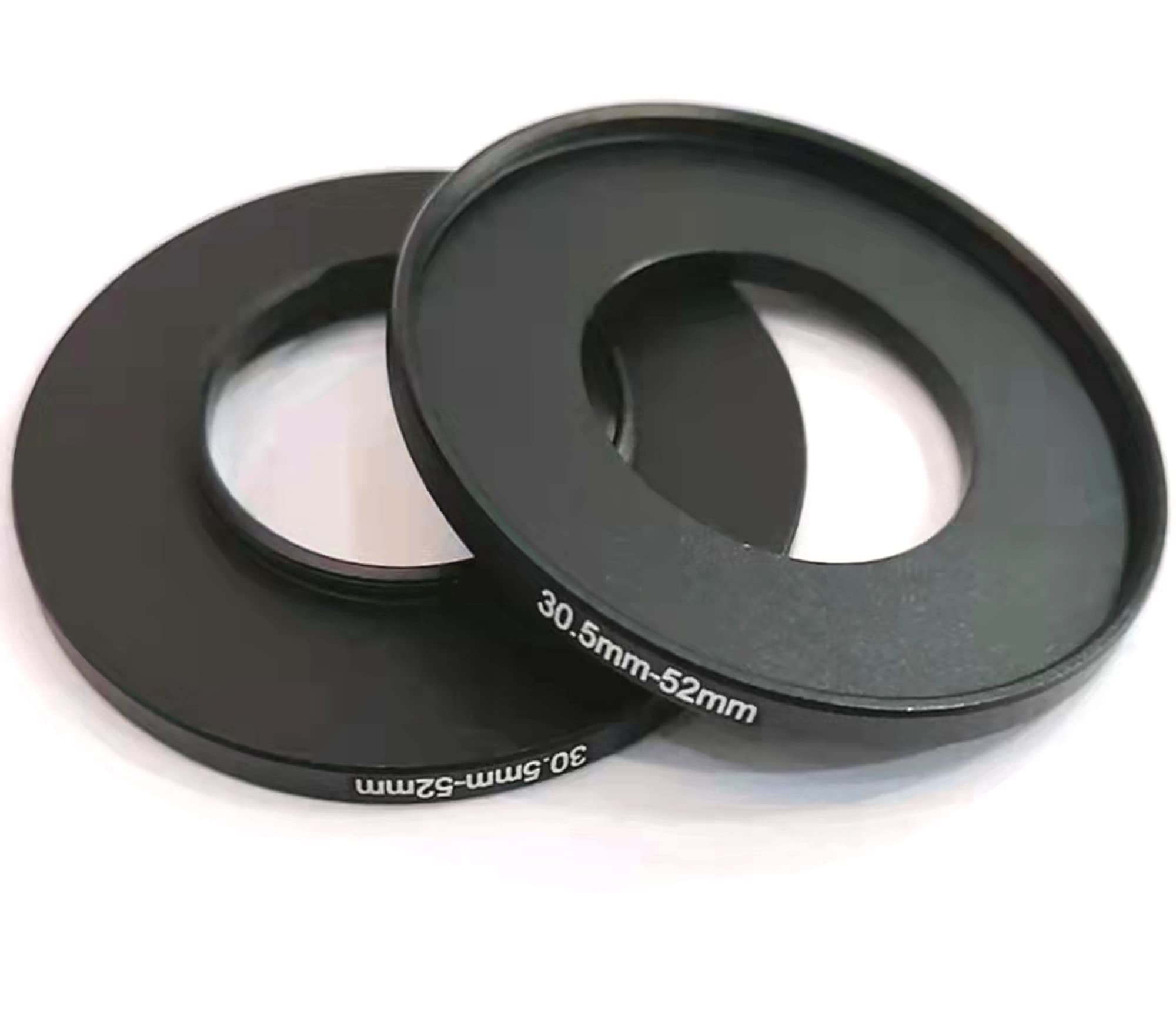 2x Metal 30.5-52mm Step Up Rings Screw Adapter D-SLR Video Camera Lens Connect-ed Size 30.5mm To 52mm Filter Circle Diameters Holder Film Connector Focus-ing Photo-graphy Parts Accessories