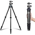 SIRUI 50″ Carbon Fiber Tripod with 360° Ballhead B-00K, Lightweight Compact Travel Tripod for Cameras, 5-Section Legs, Twist 