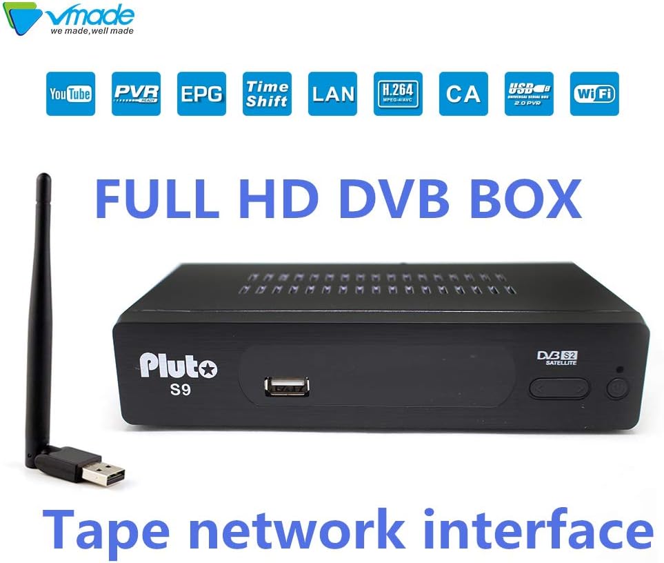 Vmade SAT Digitaler satellite-receiver (WiFI dongle,HDTV,EMAC,DVB-S2, HDMI,2USB,Full HD 1080p,YouTube,Cccam,Newcam ect.)