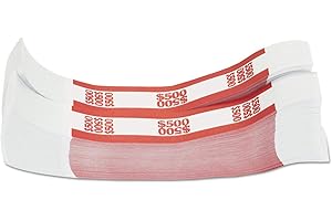 The Coin-Tainer Co. $500 Currency Band, Red, 1000 Count