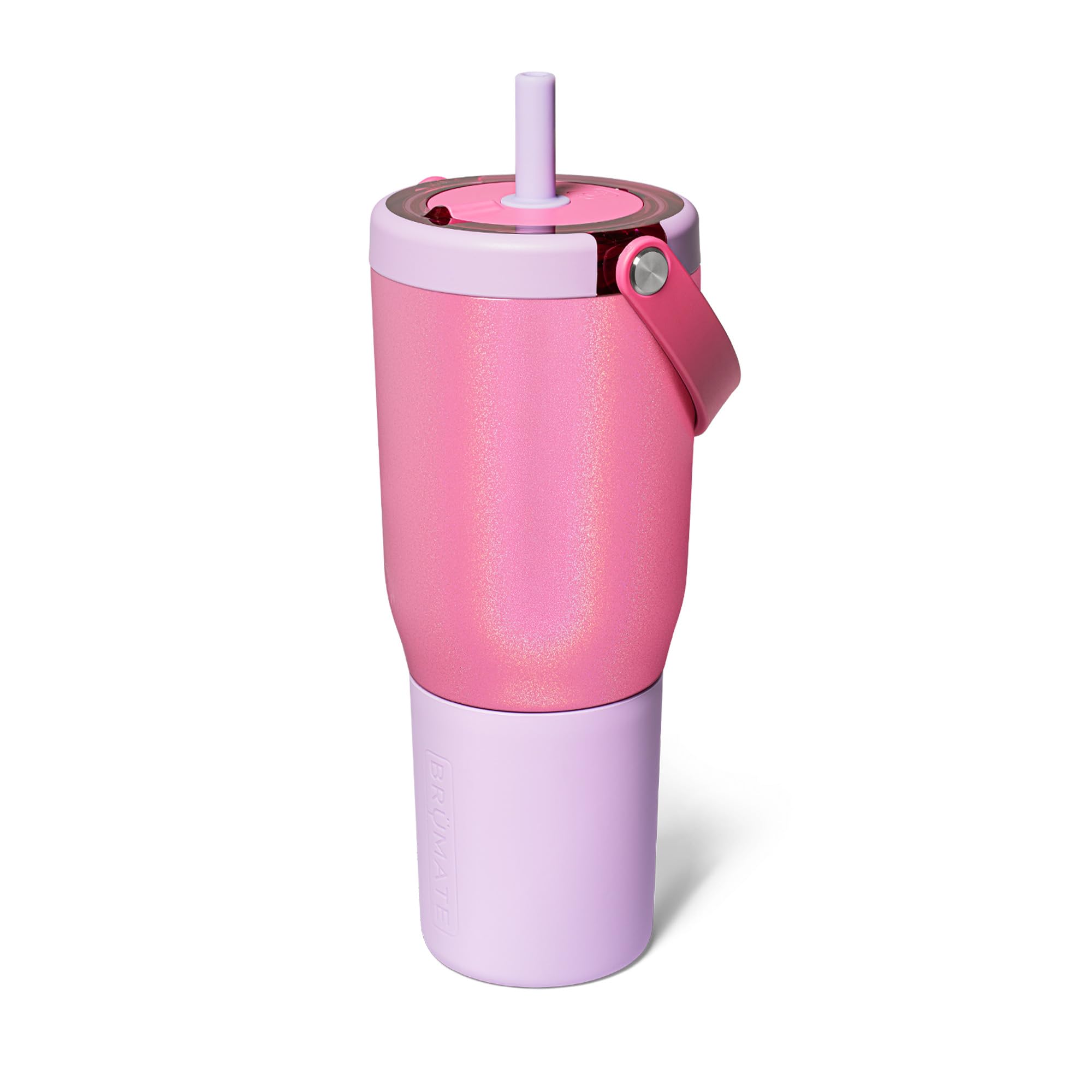 Photo 1 of BrüMate Resa 35oz 100% Leakproof Travel Tumbler with Handle & Straw | Flexible SoftSip Straw | Silicone Sleeve for Durability | Stainless Steel | Cup Holder & Travel Friendly | (Cotton Candy)