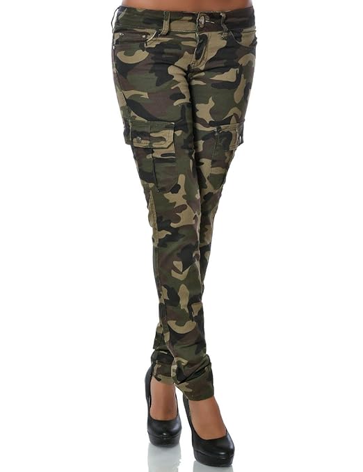 Daleus Damen Camouflage Hose Skinny Röhre DA 14099