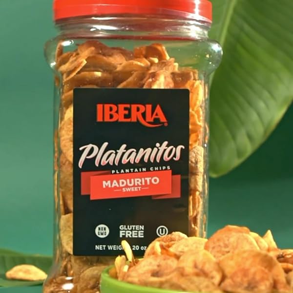 IBERIA MADURITOS NATURALLY SWEET PLANTAIN CHIPS, 20 OUNCE (PACK OF 1)